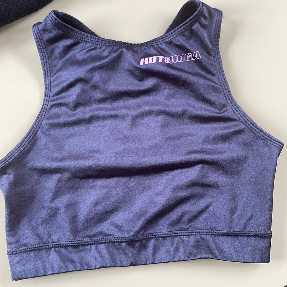 HOT8 High-Neck Sports Bra Blue sz M
